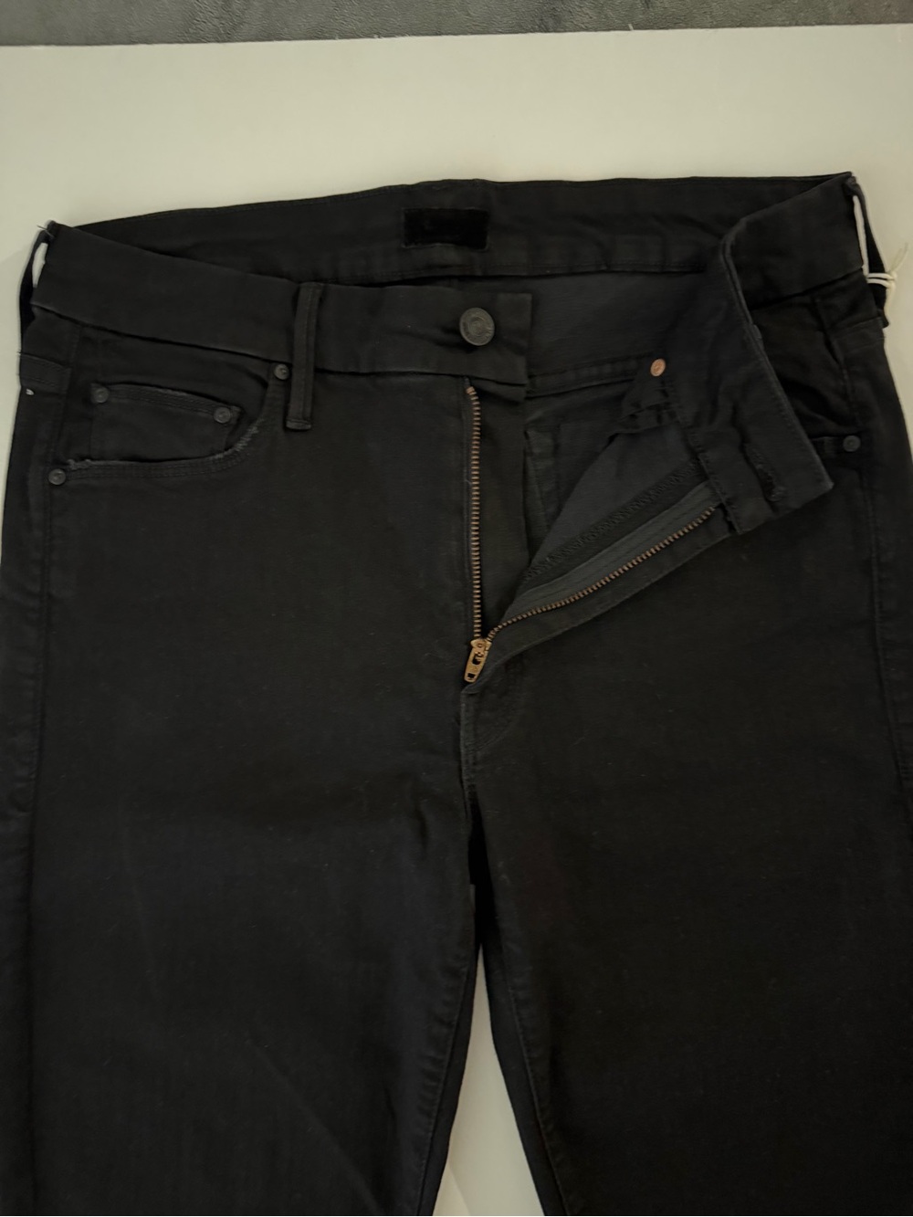 MOTHER Black Skinny Jeans - Sleek High-Rise - Picture 7 of 11